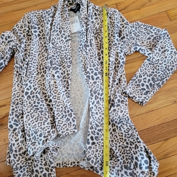 NWT Bobeau Leopard Print Open-front Cardigan S - Picture 7 of 8